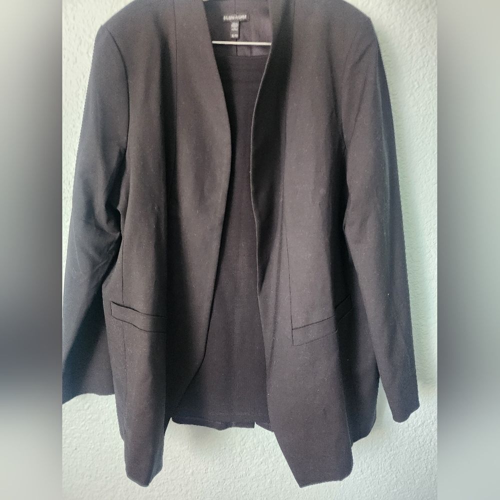 Eileen Fisher Elegant Black Suit Jacket